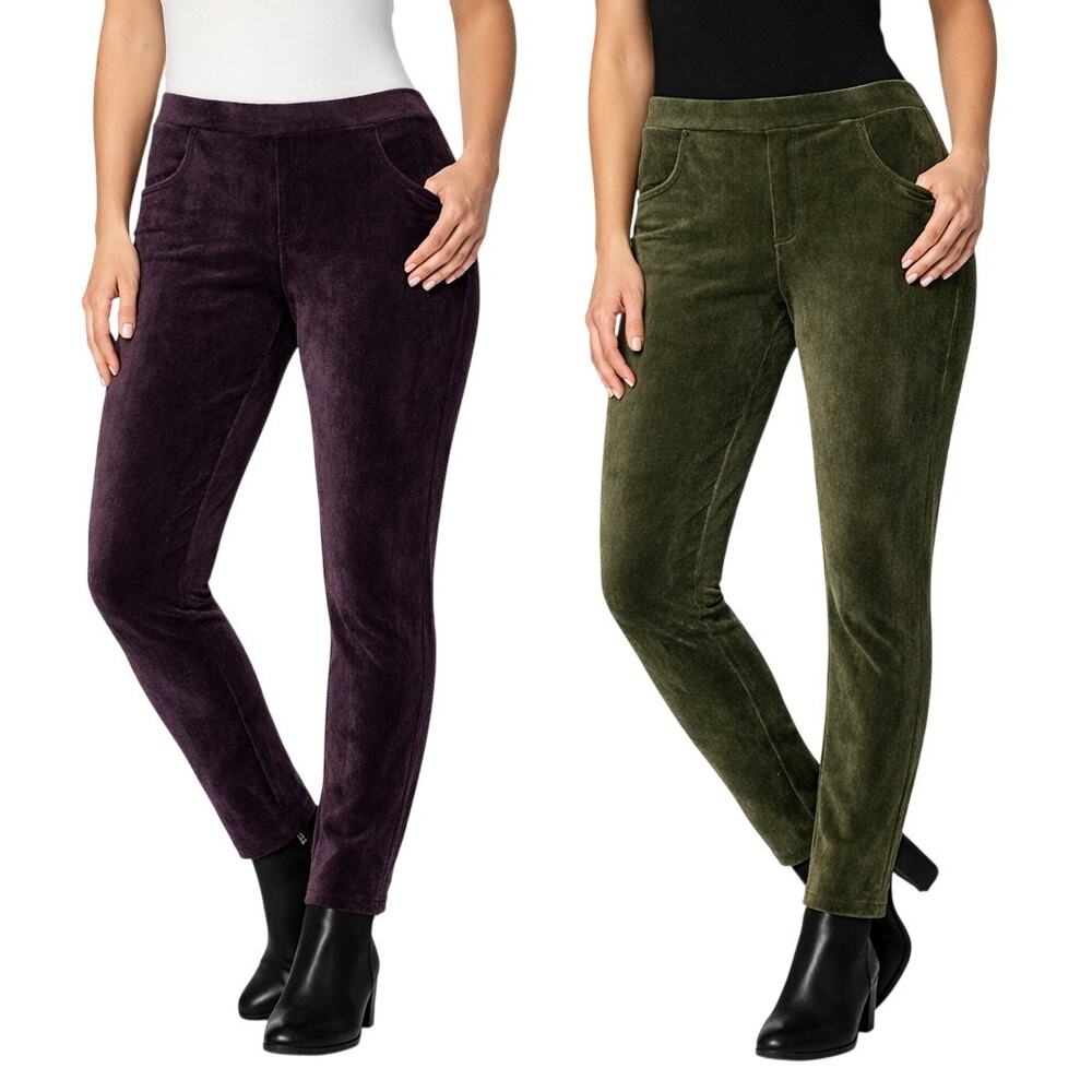 Dash Studio Pull‑On Corduroy Leggings Women’s Large Soft Stretch Velvet Pants